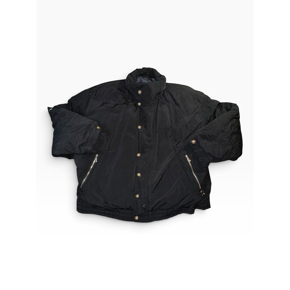 Vintage Bogner Puffer Jacket Mens 44 Black Goose Down Filled USA Made